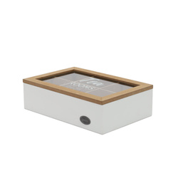 Teatartó rekeszekkel TEA ROOM, 23 x 15,5 x 8 cm