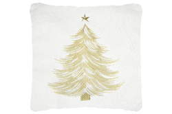 KLAUS karácsonyi párna, fenyőfával, 45 × 45 cm