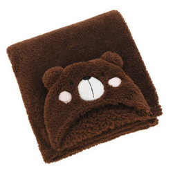 Gyerek pléd kapucnival TEDDY, füllel, 70 x 100 cm