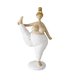 Porcelán figura Jóga, nő, 22 cm