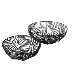 GRAPHINA fém dísztálak, 2 db, Ø 25-30 cm