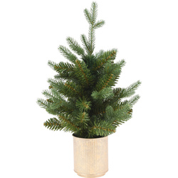 Műfenyő arany cserépben, 45 cm