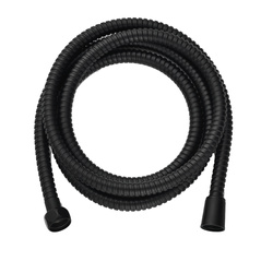 Fekete rozsdamentes acél zuhanycső, 200 cm