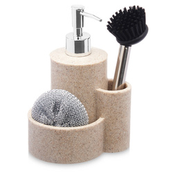 Mosogatószer adagoló, márvány minta, kefe + drótkefe