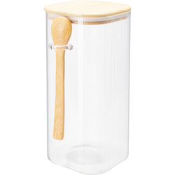 ZUNI üvegedények fedővel, bordázott üveg