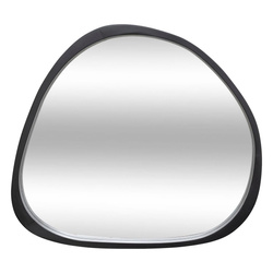 Organikus falitükör WAYNE fekete keretben, 56,5 × 63 cm