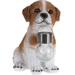 Kutya figura napelemes lámpával