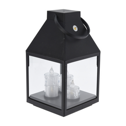 LED lámpás három gyertyával, 25 cm