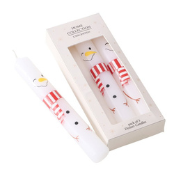 Ünnepi mintás asztali gyertyák, 3 db, 16 cm