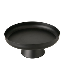 Fekete fém tálca CREDO, 13 cm magas