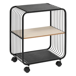 Mobil fém polc NOIR, 2 szintes, 43,3 x 28 x 53 cm