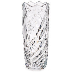 Faragott üveg váza, 25 cm