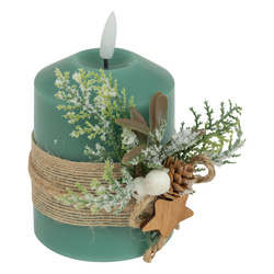 Díszgyertya paraffin LED, 10 cm