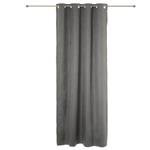 Sötétítő függöny, 140 x 260 cm, gyűrűs, szürke