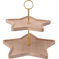 Két szintes csillag alakú tálca, 25 cm