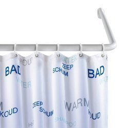 Univerzális zuhanyfüggöny sarok, WENKO, fehér