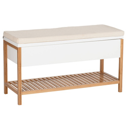 FINJA cipőtartó padkázattal, bambusz, WENKO