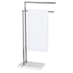 NOBLE WHITE törölközőtartó - 2 karos, krómozott, WENKO, fehér