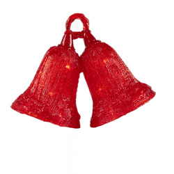 Karácsonyi LED harangok, piros