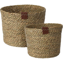 Tároló kosarak, természetes szín, 2 darab
