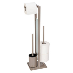 RIVALTA toalettpapír- és WC-kefe tartó, 3 az 1-ben, WENKO, taupe