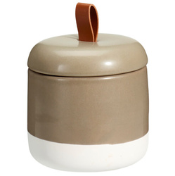 Kerámia vattapamacs tartó THE PASTELS, Ø 10 cm, taupe