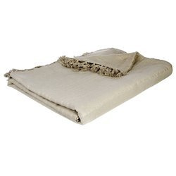 Bézs színű, 230 x 250 cm-es pamut ágytakaró