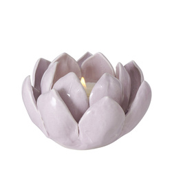 Kerámia gyertyatartó, virág, LIRIO, 8 x 10 cm