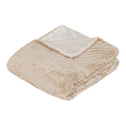 Bézs virágmintás takaró AUTOMN, 120 x 160 cm