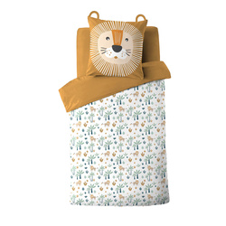 Pamut gyerek ágynemű szett, oroszlán minta, 140 x 200 cm