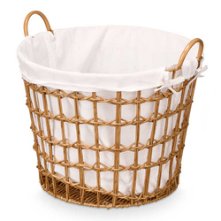 Szövött szennyeskosár fogantyúkkal, 44 x 43 x 50 cm