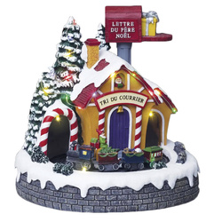 Karácsonyi jászol, világítással LED-del