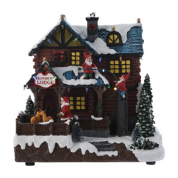 Mozgó jelenet Mikulással, 25 cm