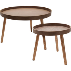 Dohányzóasztal készlet két méretben, Ø 60 cm, Ø 38 cm