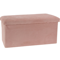 Hosszúkás puff kordbársonyból, 76 x 40 x 38 cm