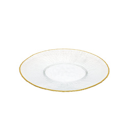 Üvegtányér arany szegéllyel DATURA, 32 cm