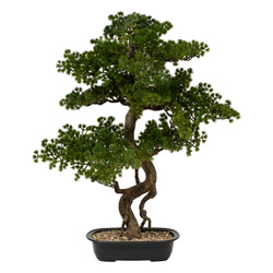 Mesterséges Bonsai fa POLIN, fekete kerámia cserép, 72 x 36 x 86 cm