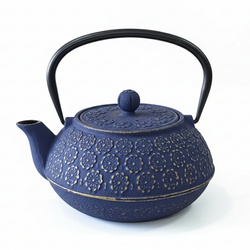 KUMO öntöttvas teáskanna szűrővel, 1000 ml, sötétkék