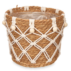 Boho MACRAME virágcserép burkolat, Ø 21 cm