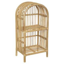 Könyvespolc, rattan, 76 cm