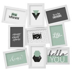 Fényképkészletek, kollázs, 9 elem, fekete