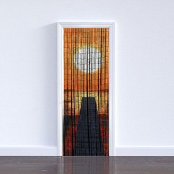 Bambusz függöny 90x200 cm, naplemente