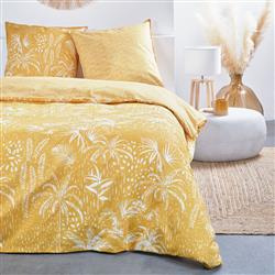 Tropikus hangulatú pamut ágynemű, kétrétegű, 220 x 240 cm
