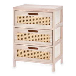 Keskeny komód 3 fiókkal, bécsi fonás, 29 x 40 x 58 cm