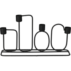 Geometrikus mintás gyertyatartó, 27 x 16 cm