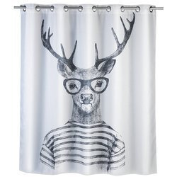 Mr Deer zuhanyfüggöny, textil, 180x200 cm, WENKO