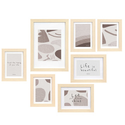 MURAL faliképek, 7 különböző méretű keret.