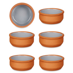 Agyagedények, mázas belsejű tálak, szürkék