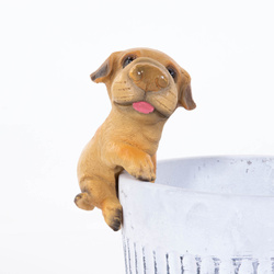 Cserép dísz, kutyás függő