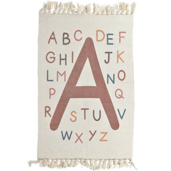 Gyerek szőnyeg Betűk, számok, bojtokkal, 60 x 90 cm